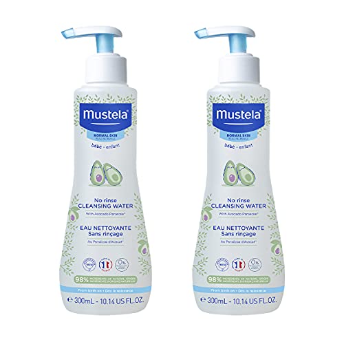Book Cover Mustela Baby Cleansing Water - No-Rinse Micellar Water - with Natural Avocado & Aloe Vera - for Baby's Face, Body & Diaper “ 10.14 fl. Oz (Pack of 2)