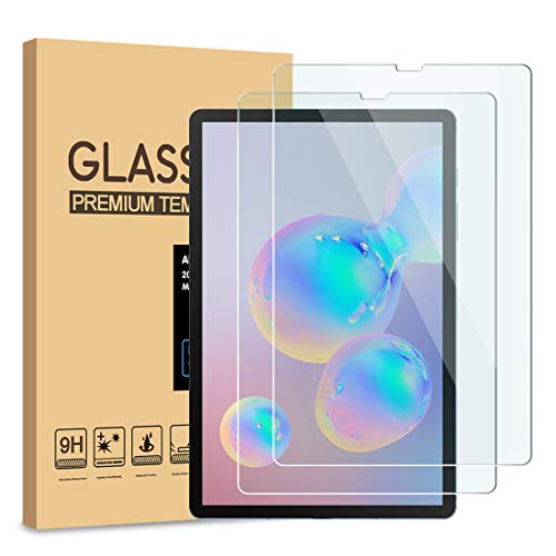 Book Cover (2-Pack) PULEN for Samsung Galaxy Tab S5e/Galaxy Tab S6/Tab S6 5G Screen Protector,HD Anti-Scratch No Bubble Anti-Fingerprints 9H Hardness Tempered Glass (10.5-Inch)