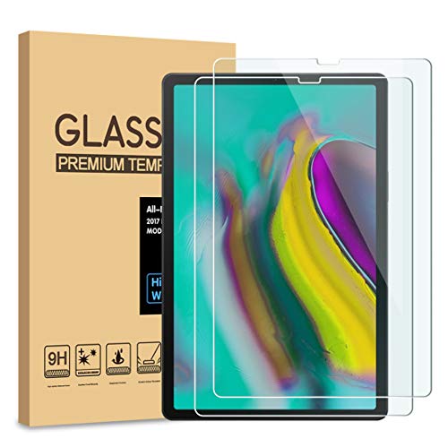 Book Cover [2-Pack] PULEN for Samsung Galaxy Tab S5e Screen Protector,HD No Bubble Anti-Fingerprints 9H Hardness Tempered Glass for Galaxy Tab S5e T720/T725 Tablet (10.5-Inch)