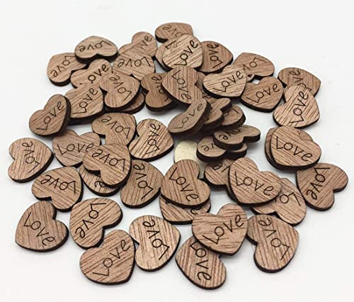 Book Cover COOLJOY 400 Pcs Rustic Wooden Love Heart Table Scatter for Wedding Decorations, Perfect for Rustic Wedding Planning,Marriage,Bridal Showers,and DIY Crafts