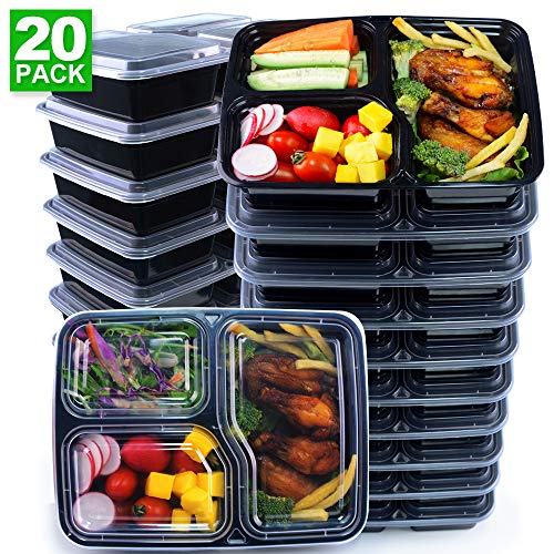 Book Cover Kehealthy Meal Prep Containers 3 Compartment Bento Box