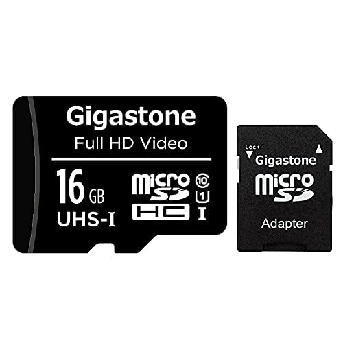 Book Cover Gigastone 16GB Micro SD Card, Full HD Video, Surveillance Security Cam Action Camera Drone, 85MB/s Micro SDHC UHS-I U1 C10 Class 10