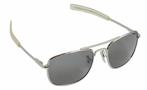 Book Cover CampCo Humvee Pilot Sunglasses, Grey Polarized Lens/Matte Silver