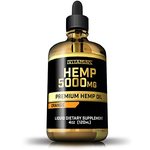 Book Cover iVitamins Hemp Oil Drops :: 5,000mg 4 fl oz :: Hemp Extract :: May Help with Pain, Inflammation, Joints, Mood & More :: Rich in Omega 3,6,9