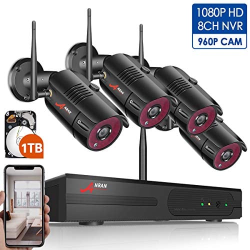 Book Cover 1080P Wireless Home Security Camera System Outdoor,8CH 1080P HD NVR Wireless CCTV Surveillance Systems WiFi NVR Kits with 4Pcs 960P Wireless IP Cameras,Expand Up to 8pcs Cams,1TB Hard Drive by ANRAN