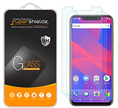 Book Cover (2 Pack) Supershieldz Designed for BLU Vivo XL4 Tempered Glass Screen Protector, Anti Scratch, Bubble Free