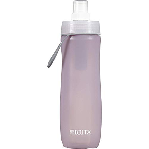 Book Cover Brita 20 Ounce Sport Water Bottle with Filter - BPA Freee, Lilac