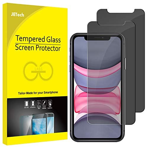 Book Cover JETech Privacy Screen Protector for iPhone 11 and iPhone XR 6.1-Inch, Anti Spy Tempered Glass Film, 2-Pack