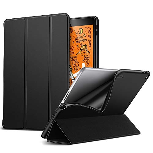 Book Cover ESR Rebound Slim Case for iPad Mini 5 Case with Flexible TPU Back Cover, Smart Case with Auto Sleep/Wake Function and Viewing/Typing Stand for iPad Mini 2019 7.9 Inch - Black