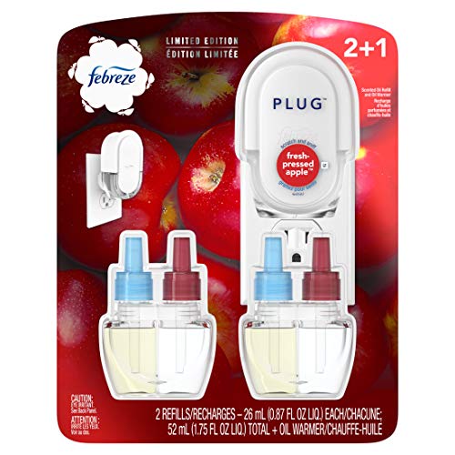 Book Cover Febreze Plug Fresh-Pressed Apple 2 Refills and Oil Warmer 1 Count