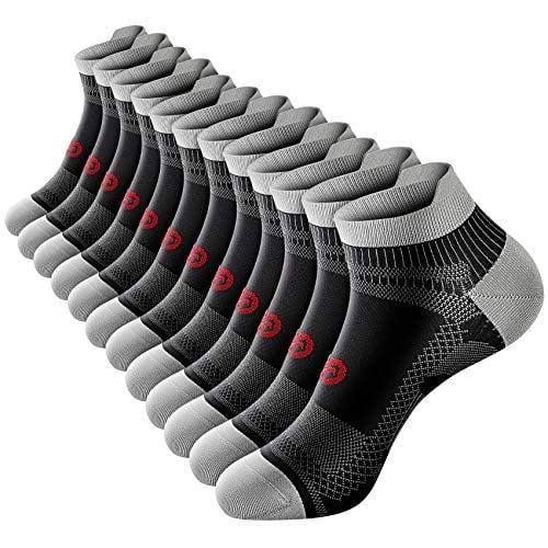 Book Cover PAPLUS Ankle Compression Sock for Men and Women 2/4/6 Pairs, Low Cut Compression Running Sock with Ankle Support