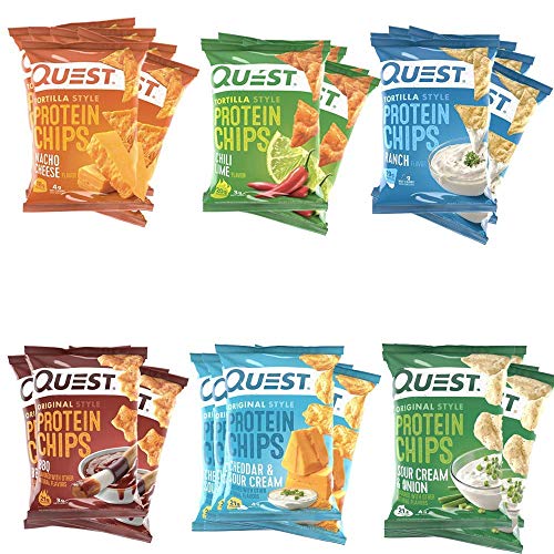 Book Cover Quest Nutrition Protein Chips Ultimate Variety Pack. Tortilla and Original Style Bundle for Healthy and Savory Snack with Low Carbs and High Protein (30 Count, 6 Flavors)