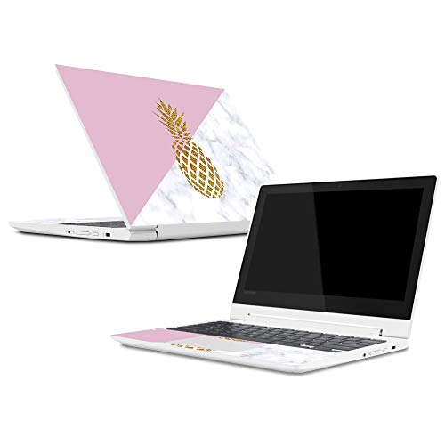 Book Cover MightySkins Skin Compatible with Lenovo Chromebook C330 (2018) - Pretty Pineapple | Protective, Durable, and Unique Vinyl Decal wrap Cover | Easy to Apply, Remove, and Change Styles | Made in The USA