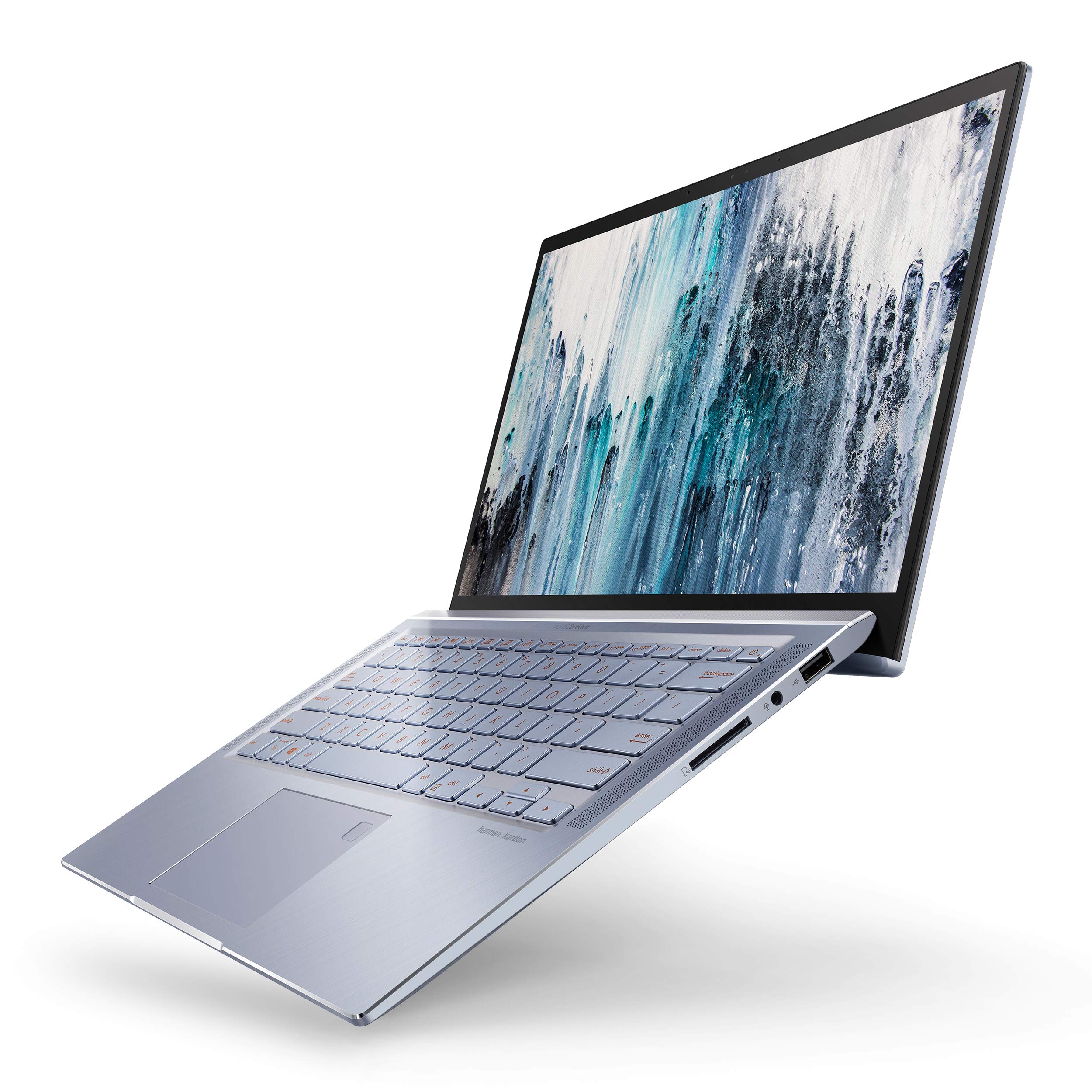 Book Cover ASUS ZenBook 14 Ultra Thin and Light Laptop, 4-Way NanoEdge 14â€ FHD, Intel Core i5-8265U, 8GB RAM, 256GB NVMe PCIe SSD, NumberPad, Wi-Fi 5, Windows 10, Silver Blue, UX431FA-ES74