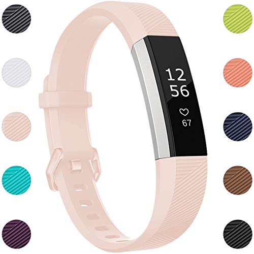 Book Cover Maledan Compatible with Fitbit Alta Bands, Replacement Band for Fitbit Alta HR/Alta/Ace, Small, Blush Pink