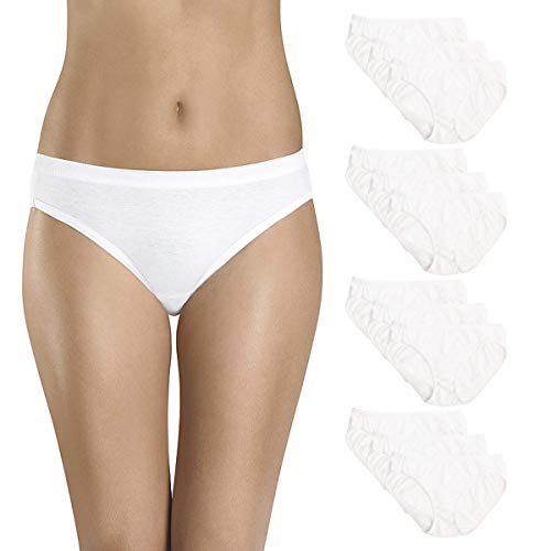 Book Cover Hanes (12 Pack) 100% White Cotton Bikini Underwear Women Panties Sexy Women's Underwear Soft Tagless