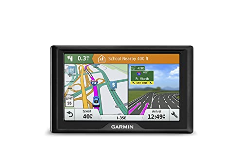 Book Cover Garmin Drive 51 USA LM GPS Navigator System with Lifetime Maps, Spoken Turn-By-Turn Directions, Direct Access, Driver Alerts, TripAdvisor and Foursquare Data (Renewed)