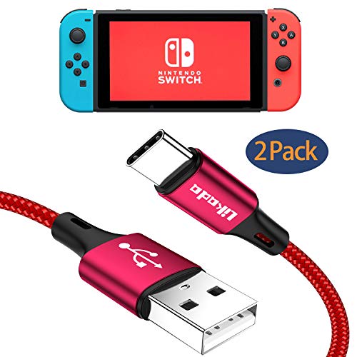 Book Cover Charger Charging Cable for Nintendo Switch/Switch Lite, USB Type C Cable 10Ft Nylon Braided USB C to USB A Fast Data Sync Cord Compatible with Nintendo Switch, Google Pixel, Samsung Galaxy