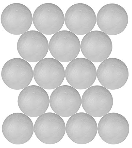 Book Cover Craft Balls (3 Inch - 7.62 cm) Polystyrene Foam Balls for DIY Crafting and Decoration by My Toy House | White Color (18 Pack)