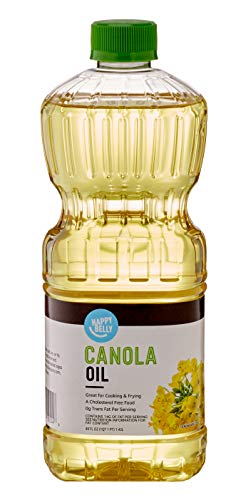 Book Cover Amazon Brand - Happy Belly Canola Oil, 48 Fl Oz