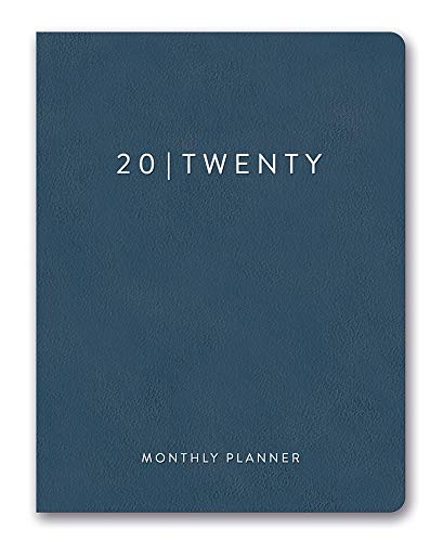 Book Cover Orange Circle Studio 2020 Leatheresque Large Monthly Planner, Deeply Blue