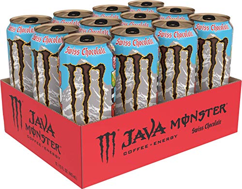 Book Cover Java Monster Swiss Chocolate, Coffee + Energy Drink, 15 Ounce (Pack of 12)