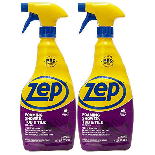 Book Cover Zep Foaming Shower Tub and Tile Cleaner 32 ounce ZUPFTT32 (Pack of 2)