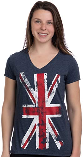 Book Cover Union Jack Flag | UK United Kingdom Great Britain British Women Girl T-Shirt Top