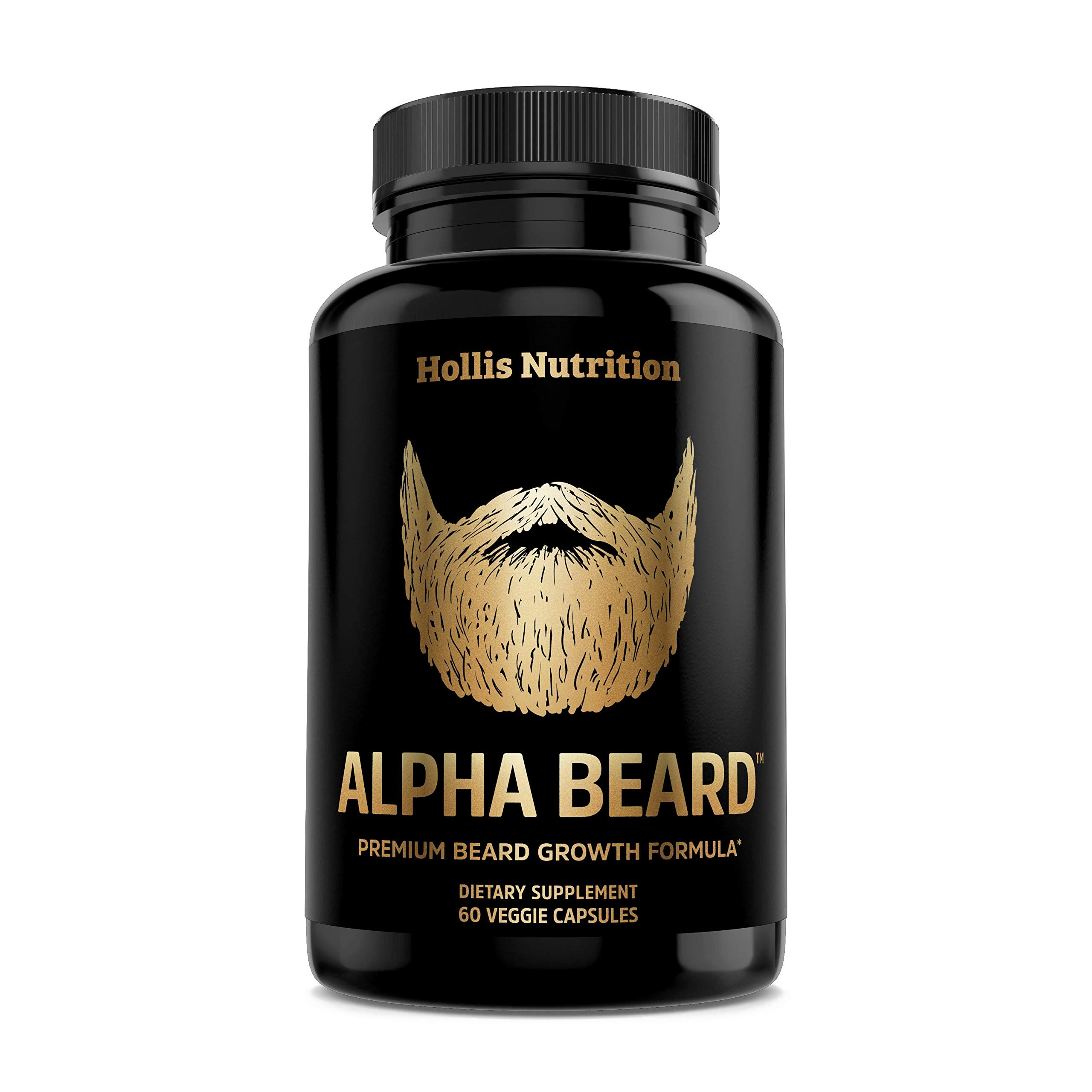 Book Cover ALPHA BEARD Growth Vitamins | Biotin 10K MCG, OptiMSM®, goMCT®, BioPerine®, Collagen | Beard and Hair Growth Supplement for Men | Regrow Stronger, Thicker, Healthier Facial Hair - For All Hair Types