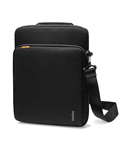 Book Cover tomtoc Tablet Shoulder Bag for 12.9-inch New iPad Pro M2&M1 2022-2018 with Magic Keyboard and Smart Keyboard Folio, Surface Pro 8/X/7+/7/6/5, Spill-Water Resistant Cordura Fabric Tablet Sleeve