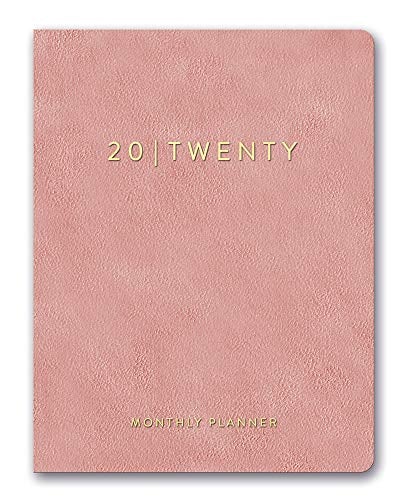 Book Cover Orange Circle Studio 2020 Leatheresque Large Monthly Planner, Practically Pink