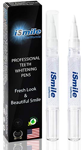 Book Cover iSmile Teeth Whitening Pen (2 PACK), 35% Carbamide Peroxide Gel, 30+ Whitening Treatments, For Sensitive Teeth, Refill Kit, Pure Pearl White, Made in USA - by iSmile California (2 pens)