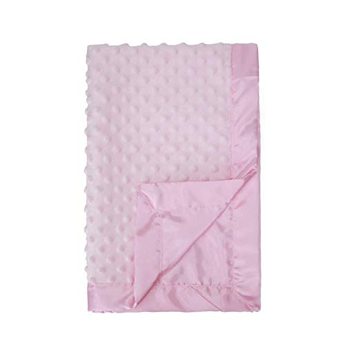 Book Cover Pro Goleem Baby Soft Minky Dot Blanket with Silky Satin Backing Gift for Girls Best for Summerï¼ˆPink, 30â€™â€™ x 40â€™â€™ï¼‰