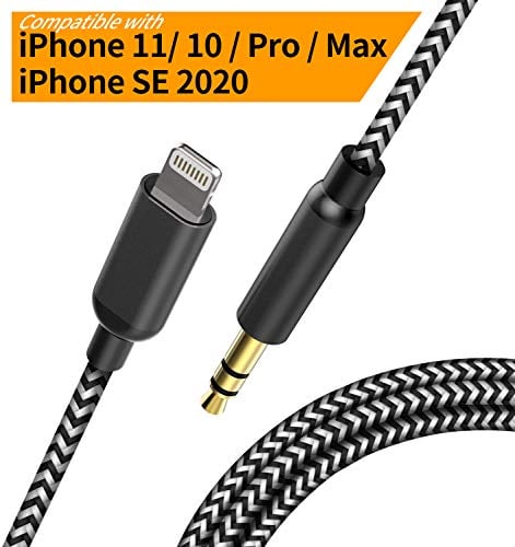 Book Cover Topacom Aux Cord Compatible with iPhone 11 / Pro/Max/SE / 10 / XS/XR/X / 8/7 / Plus, 8 pin 3.5mm Audio Cable, 1/8 Car Aux Auxiliary Cord for Car Stereo, Headphone, Speaker, 3.3ft