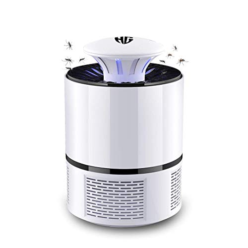 Book Cover Huntingood Electric Mosquito Insect Killer/Bug Zapper with 360 Degrees LED Trap Lamp for Indoor(White)