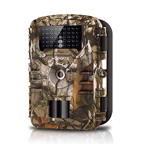 Book Cover WOSPORTS Trail Camera Full HD 1080P Hunting Game Camera,Motion Activated Night Vision, Waterproof Scouting Cam Wireless Video Camera for Wildlife Monitoring/Home Security (no WiFi)