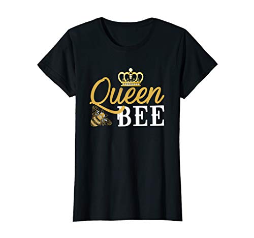 Book Cover Womens Queen Bee Crown T-Shirt Cute Gift for Woman Beekeeper
