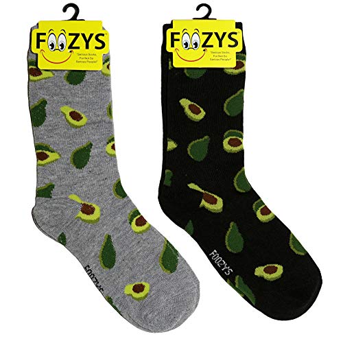 Book Cover Foozys Women’s Crew Socks | Cute Fun Food & Drink Novelty Socks | 2 Pairs