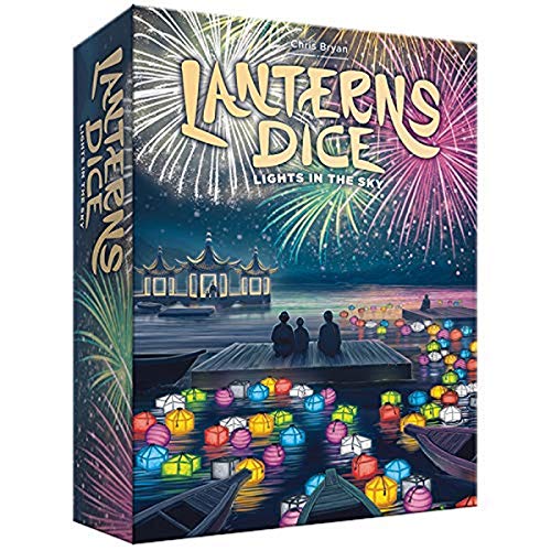 Book Cover Lanterns Dice - Lights in The Sky, Card Dice Board Game 2-4 Players, 30-45 Min, Ages 10 and Up, Decorate The Palace Lake with Floating Lanterns to Impress The Emperor, Score Points for Best Festival