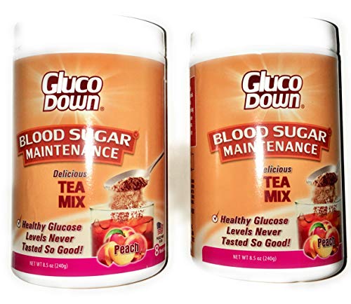 Book Cover Gluco Down Blood Sugar Maintenance Tea Mix, Peach, 9.5 oz (Pack of 2)