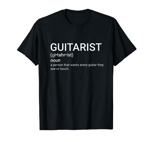 Book Cover Gift for Guitar Player GUITARIST Definition Funny T-Shirt