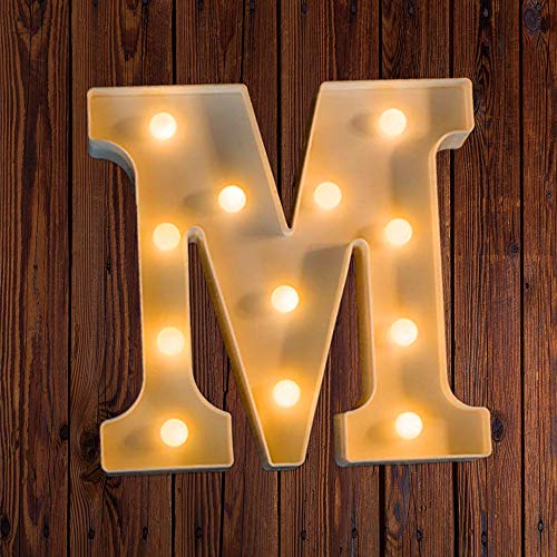 Book Cover LED Marquee Number Lights Sign Light Up Marquee Letter Lights Sign for Night Light Wedding Birthday Party Battery Powered Christmas Lamp Home Bar Decoration M