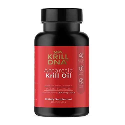 Book Cover MATCHA DNA Antarctic Krill Oil by KrillDNA | 1000 mg with Astaxanthin, Omega 3, DHA, EPA, and Phospholipids | Vanilla Coating, No Smell, No Fishy Taste | (30 softgels-15 Servings)