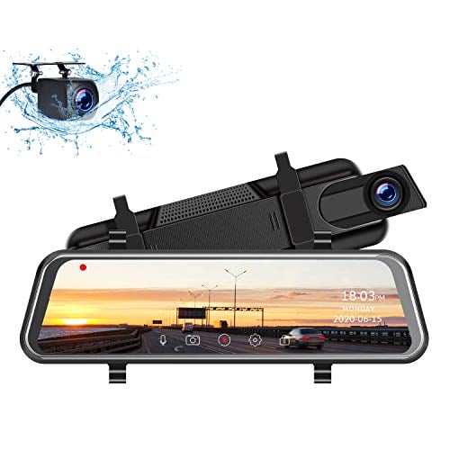 Book Cover TOGUARD Upgrade 2.5K Mirror Dash Cam for Cars with Waterproof Backup Camera, 10