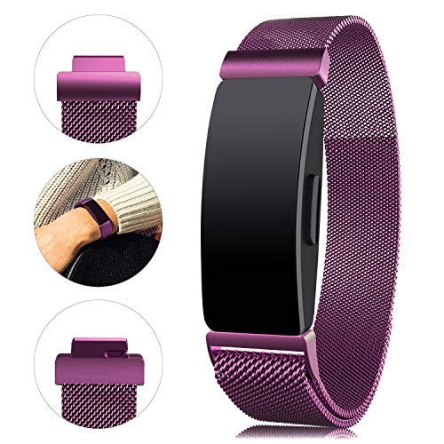 Book Cover findway Compatible with Fitbit Inspire HR Bands/Inspire Band, Inspire Accessories Stainless Steel Bracelet Women Men Wristbands Strap Compatible for Fitbit Inspire & Inspire HR Fitness Tracker