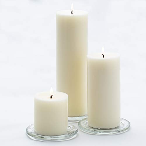 Book Cover Richland Pillar Candles Light Ivory Set of 36
