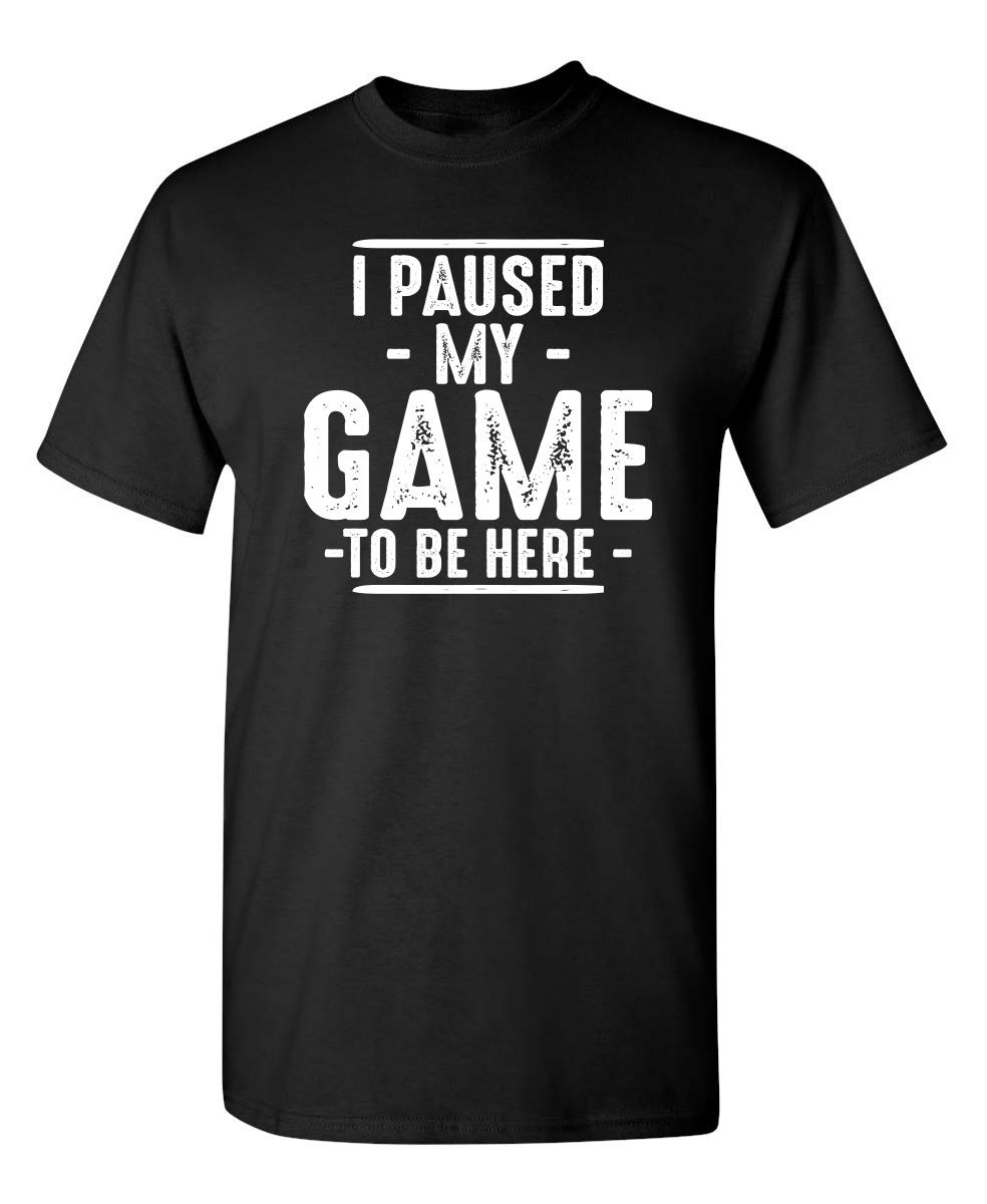 Book Cover I Paused My Game to Be Here Video Gamer Mens Retro Graphic Funny T Shirt 10-12 Years Black