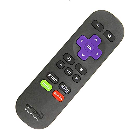 Book Cover Amaz247 Point-Anywhere Wi-Fi Remote Pairing with Roku Stick, Stick+, Roku Premiere, Premiere+, Roku Ultra, Roku 2,3,4; Replace Roku Stick Remote RC80