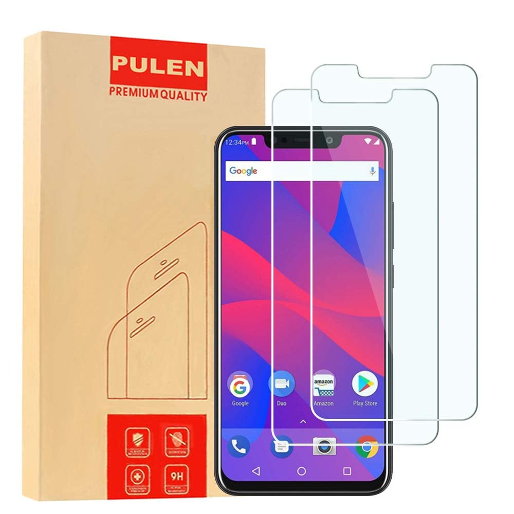 Book Cover [2-Pack] PULEN for BLU R2 Plus (2019) Screen Protector,HD 9H Hardness [Anti-Scratch][Bubble Free] Extreme Hardness Tempered Glass for BLU R2 Plus (2019 Version)/BLU Vivo XL4,6.2''