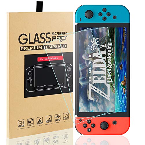 Book Cover Maexus 2 Pcs Switch Screen Protector Tempered Glass Premium HD Clear Anti-Scratch Screen Protector for Nintendo Switch